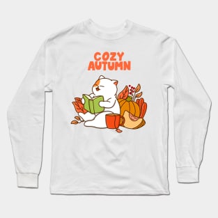 Cat and Cozy Autumn Long Sleeve T-Shirt